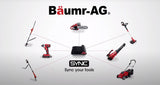 BAUMR-AG 40V Battery Powered Lawn Mower - 2x Lithium Batteries